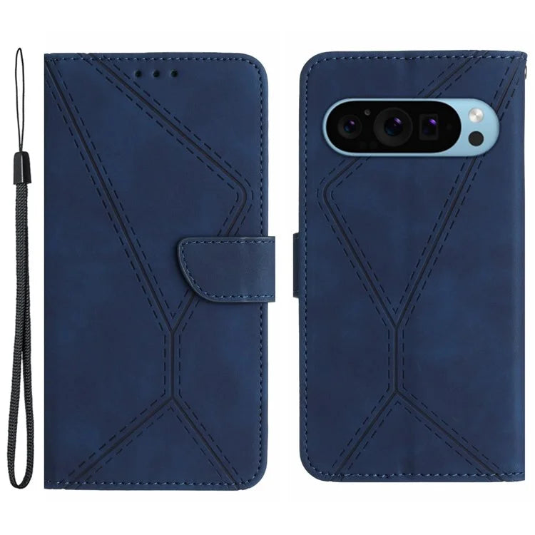 HT05 For Google Pixel 9 Pro Wallet Case PU Leather Stand Flip Phone Cover