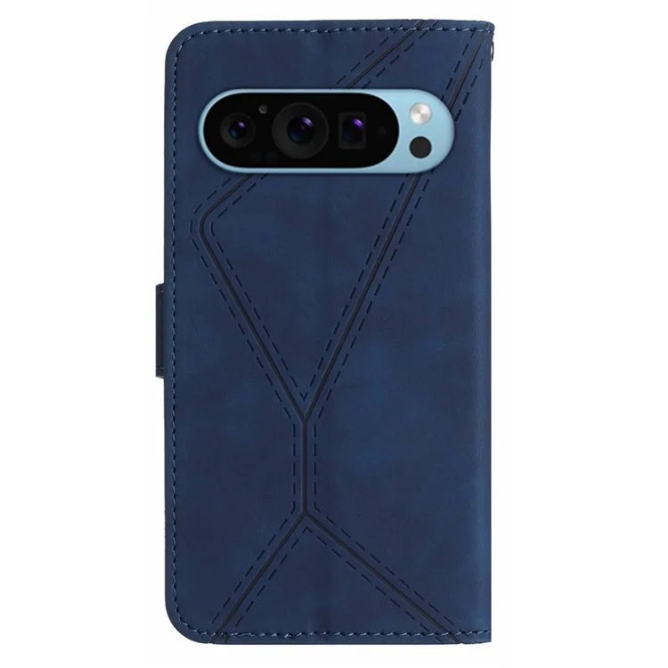 HT05 For Google Pixel 9 Pro Wallet Case PU Leather Stand Flip Phone Cover
