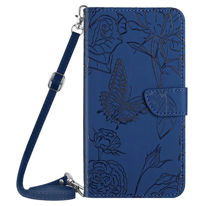HT03 For Google Pixel 9 Pro Case Flower Imprinted Leather Skin-touch Phone Cover
