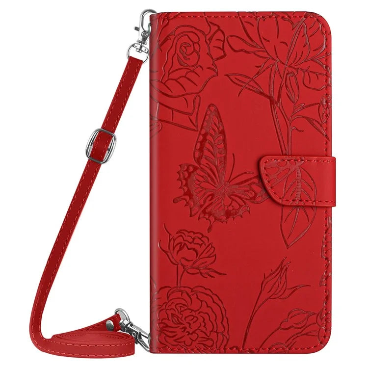 HT03 For Google Pixel 9 Pro Case Flower Imprinted Leather Skin-touch Phone Cover
