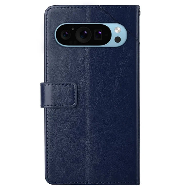 HT01 For Google Pixel 9 Leather Case with Strap Wallet Flip Phone Cover