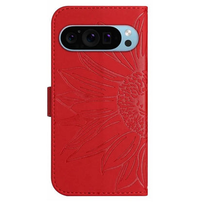 HT04 For Google Pixel 9 Case Sunflower Leather Phone Cover with Wallet Stand