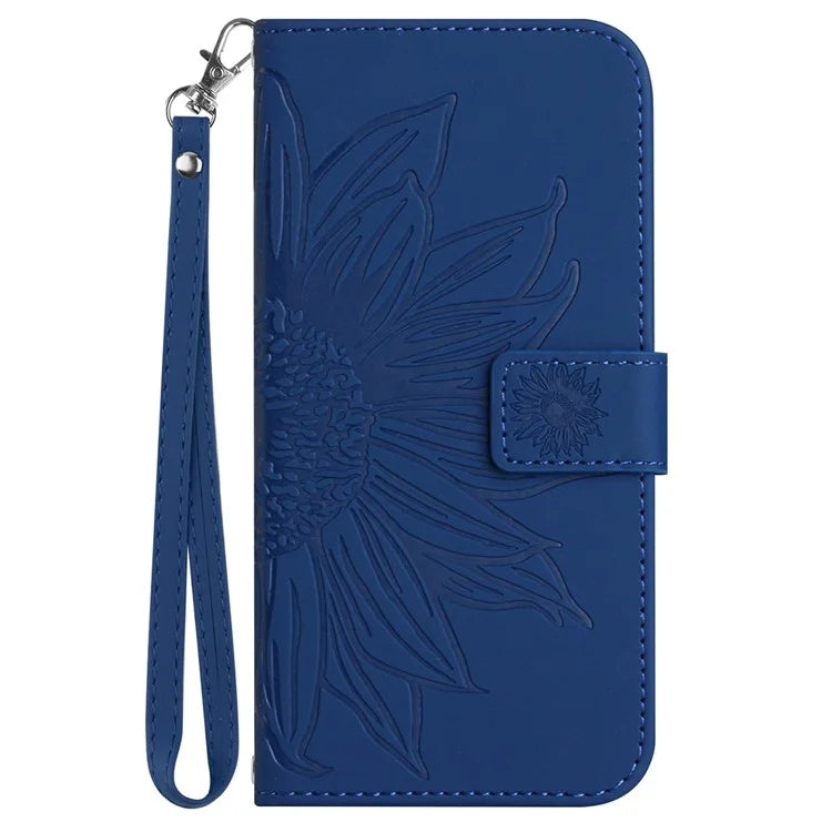 HT04 For Google Pixel 9 Case Sunflower Leather Phone Cover with Wallet Stand