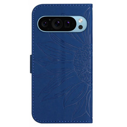 HT04 For Google Pixel 9 Case Sunflower Leather Phone Cover with Wallet Stand