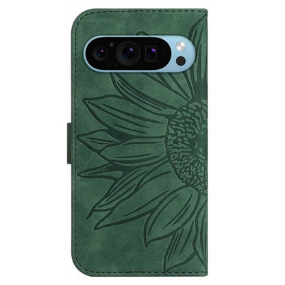 HT04 For Google Pixel 9 Case Sunflower Leather Phone Cover with Wallet Stand