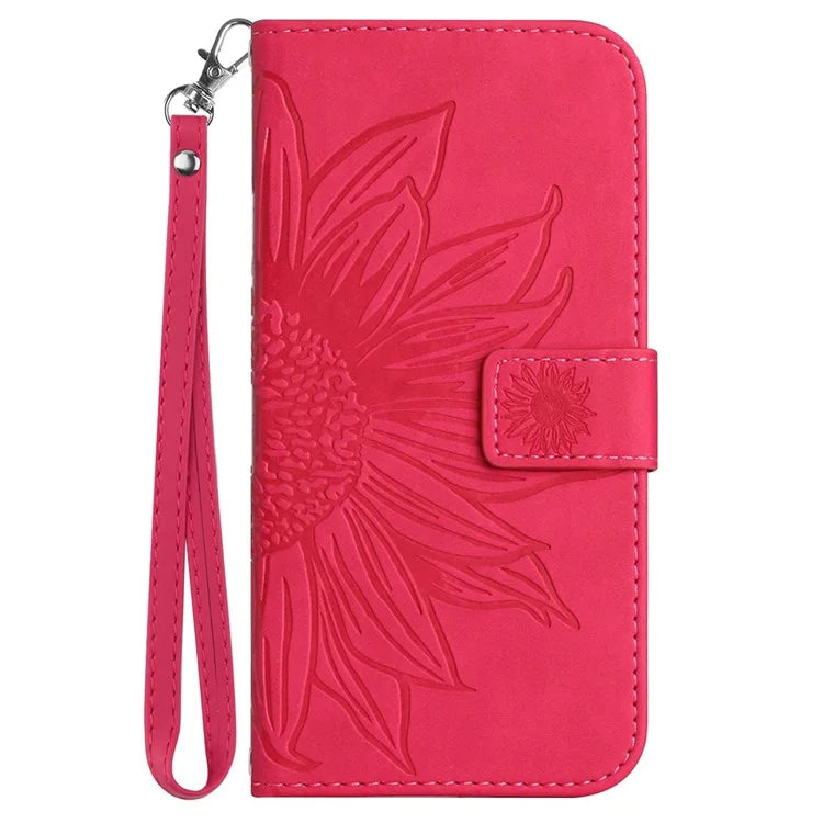 HT04 For Google Pixel 9 Case Sunflower Leather Phone Cover with Wallet Stand