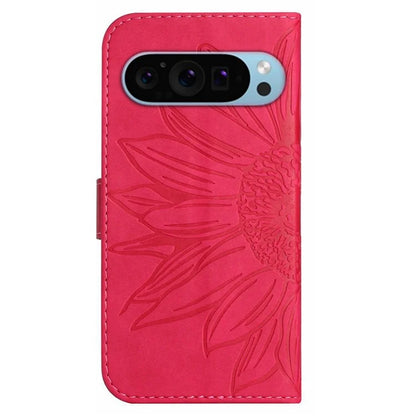 HT04 For Google Pixel 9 Case Sunflower Leather Phone Cover with Wallet Stand