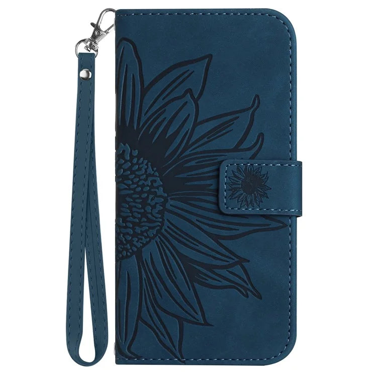 HT04 For Google Pixel 9 Case Sunflower Leather Phone Cover with Wallet Stand