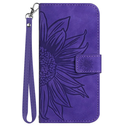 HT04 For Google Pixel 9 Case Sunflower Leather Phone Cover with Wallet Stand