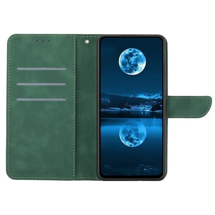 HT05 For Google Pixel 9 Case PU Leather Wallet Phone Cover Lines Imprinted