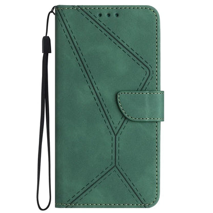 HT05 For Google Pixel 9 Case PU Leather Wallet Phone Cover Lines Imprinted