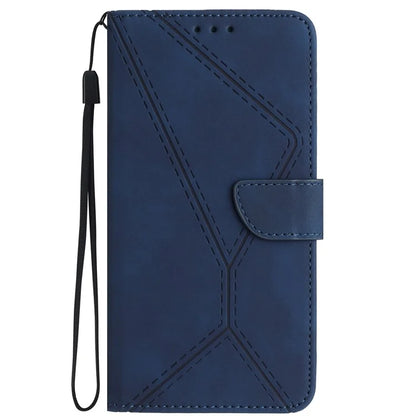 HT05 For Google Pixel 9 Case PU Leather Wallet Phone Cover Lines Imprinted