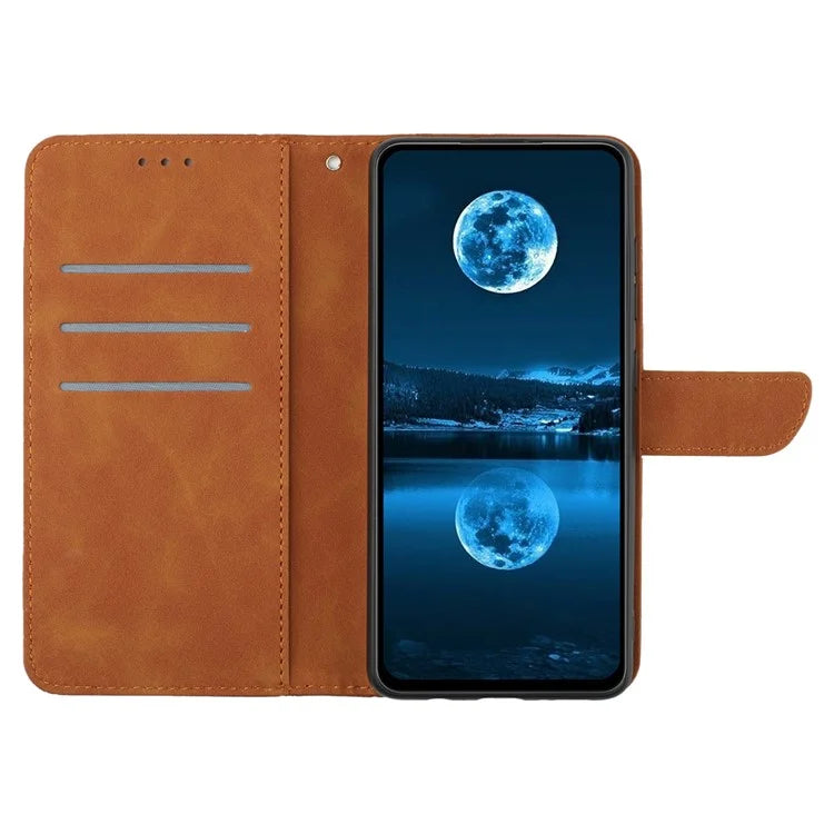 HT05 For Google Pixel 9 Case PU Leather Wallet Phone Cover Lines Imprinted