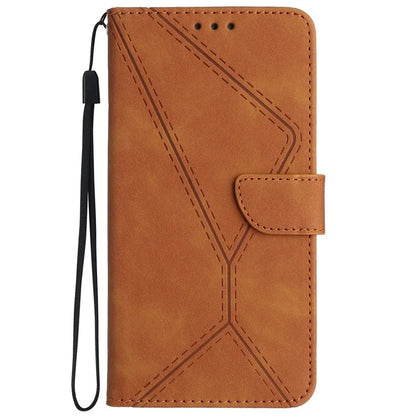 HT05 For Google Pixel 9 Case PU Leather Wallet Phone Cover Lines Imprinted