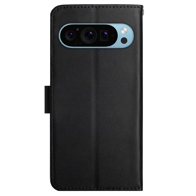 HT02 For Google Pixel 9 Case Genuine Cow Leather Wallet Flip Phone Cover