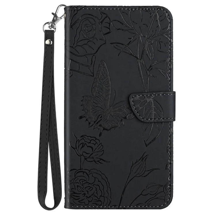 HT03 For Google Pixel 9 Case Butterfly Flower Shockproof Phone Cover Wallet