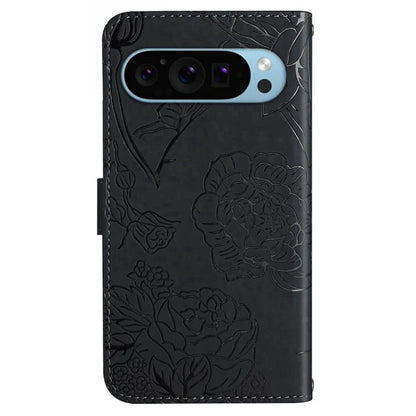 HT03 For Google Pixel 9 Case Butterfly Flower Shockproof Phone Cover Wallet