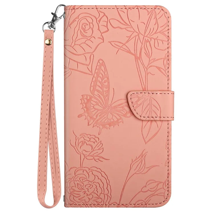 HT03 For Google Pixel 9 Case Butterfly Flower Shockproof Phone Cover Wallet
