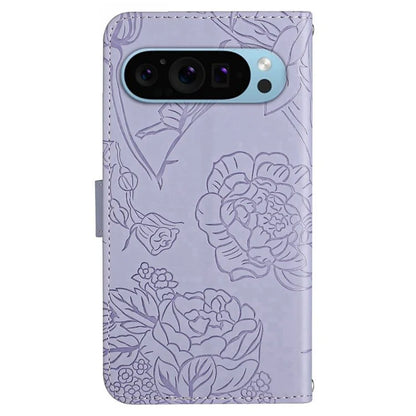 HT03 For Google Pixel 9 Case Butterfly Flower Shockproof Phone Cover Wallet