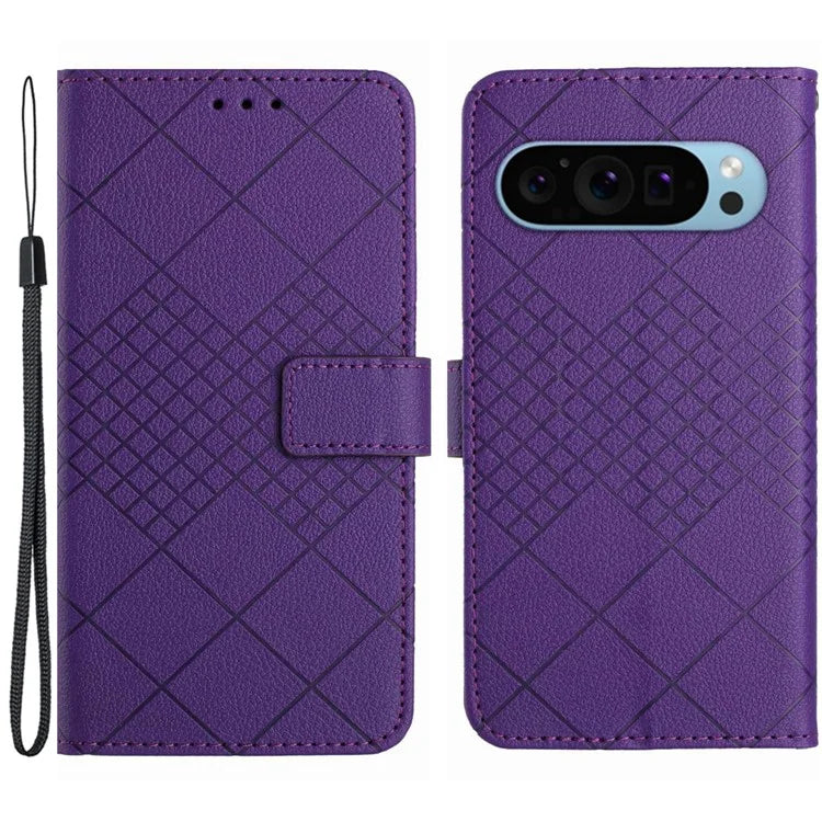 HT06 For Google Pixel 9 Case Wallet PU Leather Litchi Texture Phone Cover
