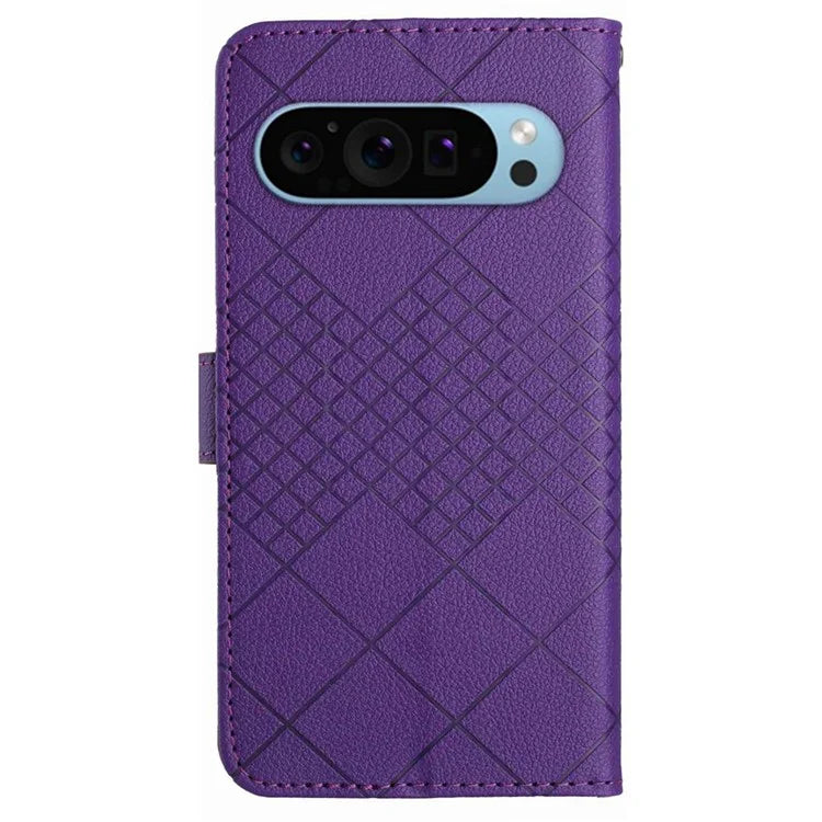 HT06 For Google Pixel 9 Case Wallet PU Leather Litchi Texture Phone Cover