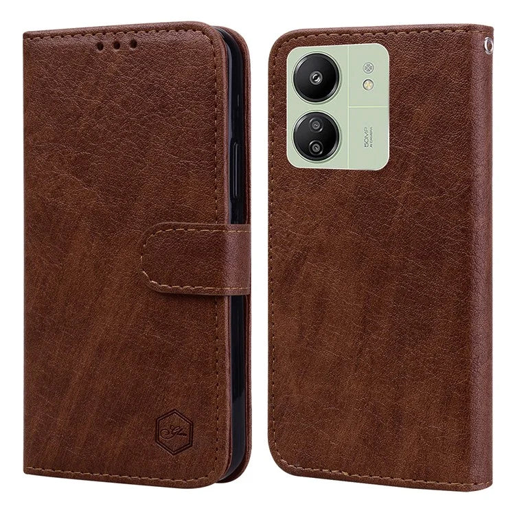 For Xiaomi Redmi 13C 4G / Poco C65 4G Case Solid Color PU Leather Flip Wallet Phone Cover