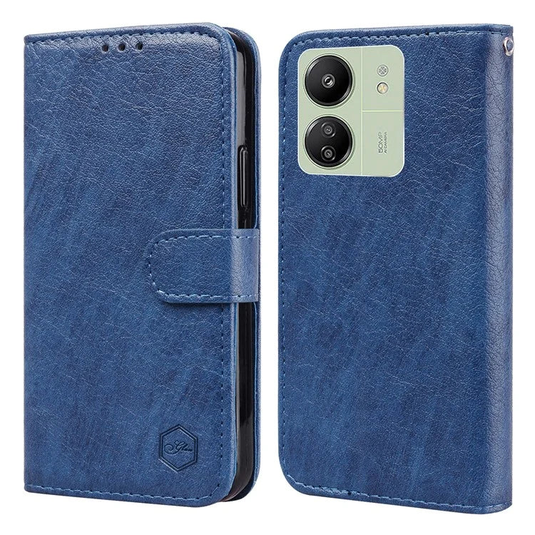 For Xiaomi Redmi 13C 4G / Poco C65 4G Case Solid Color PU Leather Flip Wallet Phone Cover