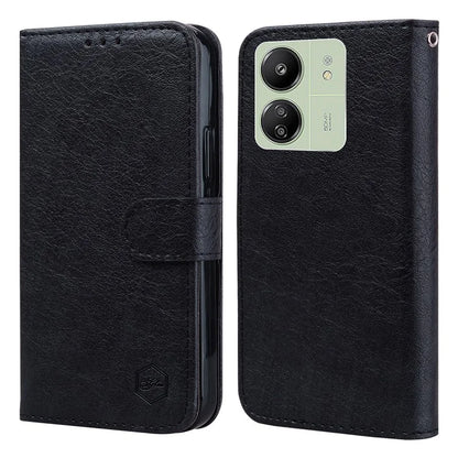 For Xiaomi Redmi 13C 4G / Poco C65 4G Case Solid Color PU Leather Flip Wallet Phone Cover
