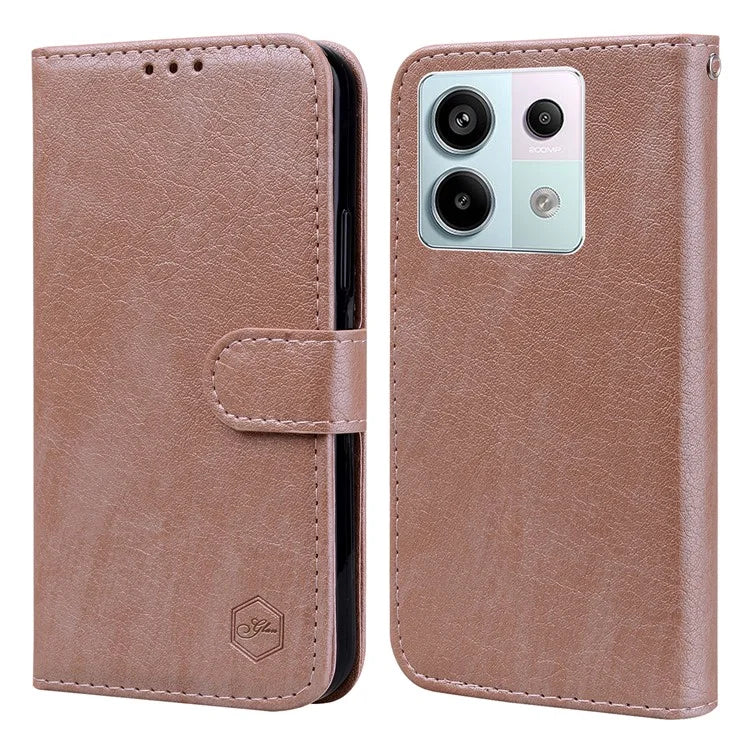 For Xiaomi Redmi Note 13 Pro 5G / Poco X6 5G Case PU Leather Wallet Protective Cover