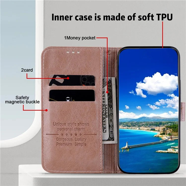 For Xiaomi Redmi Note 13 Pro 5G / Poco X6 5G Case PU Leather Wallet Protective Cover
