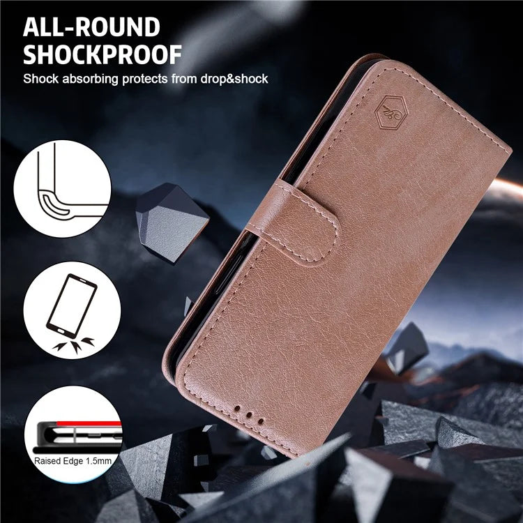 For Xiaomi Redmi Note 13 Pro 5G / Poco X6 5G Case PU Leather Wallet Protective Cover