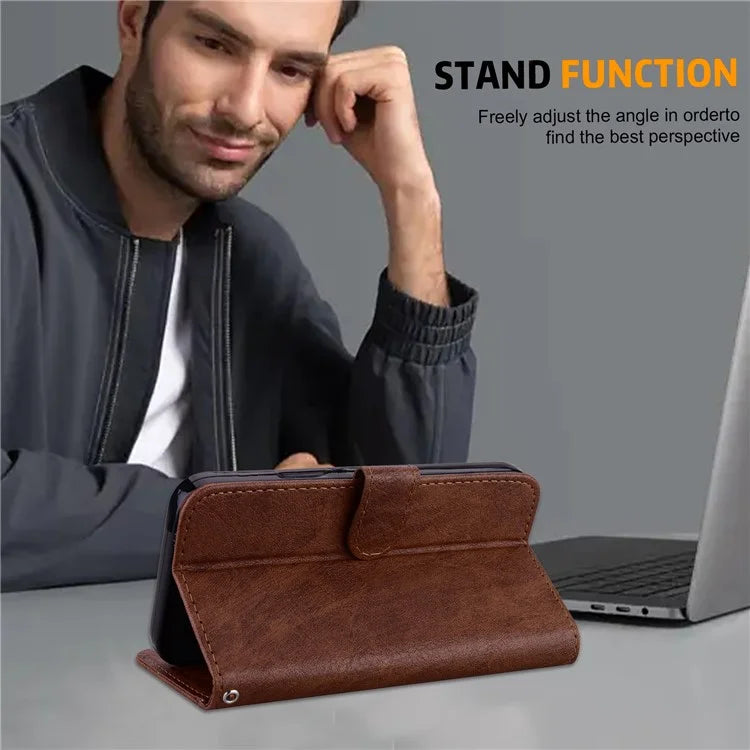 For Xiaomi Redmi Note 13 Pro 5G / Poco X6 5G Case PU Leather Wallet Protective Cover
