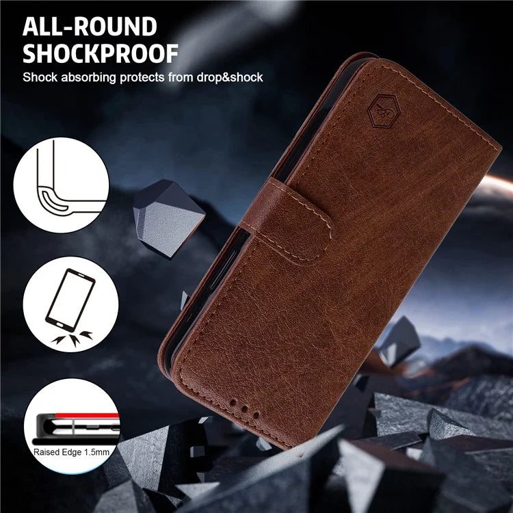 For Xiaomi Redmi Note 13 Pro 5G / Poco X6 5G Case PU Leather Wallet Protective Cover
