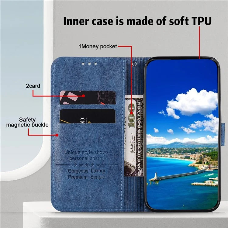 For Xiaomi Redmi Note 13 Pro+ 5G Case Flip TPU Shockproof Shell PU Leather Phone Cover