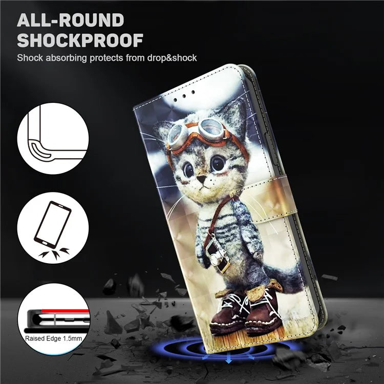 For Xiaomi Redmi Note 13 Pro 5G / Poco X6 5G Cell Phone Cases Leather Cover with Printing Pattern
