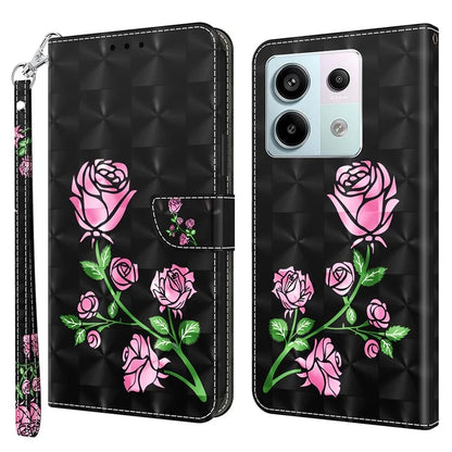 For Xiaomi Redmi Note 13 Pro 5G / Poco X6 5G Cell Phone Cases Leather Cover with Printing Pattern