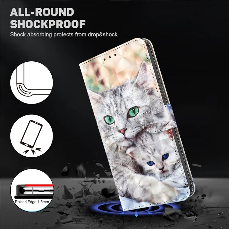 For Xiaomi Redmi Note 13 Pro 5G / Poco X6 5G Cell Phone Cases Leather Cover with Printing Pattern