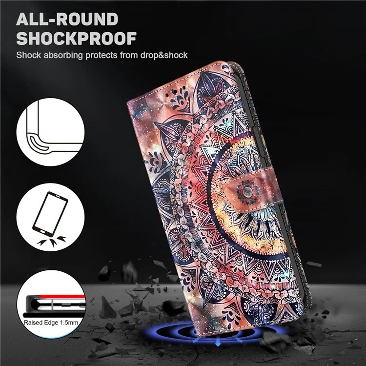 For Xiaomi Redmi Note 13 Pro 5G / Poco X6 5G Cell Phone Cases Leather Cover with Printing Pattern