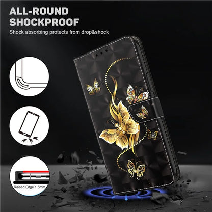 For Xiaomi Redmi Note 13 Pro 5G / Poco X6 5G Cell Phone Cases Leather Cover with Printing Pattern
