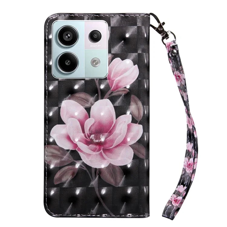 For Xiaomi Redmi Note 13 Pro 5G / Poco X6 5G Cell Phone Cases Leather Cover with Printing Pattern