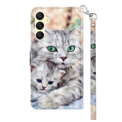 For Samsung Galaxy A25 5G (Global) (161.0 x 76.5 x 8.3mm) Pattern Printing Phone Case with Wrist Strap