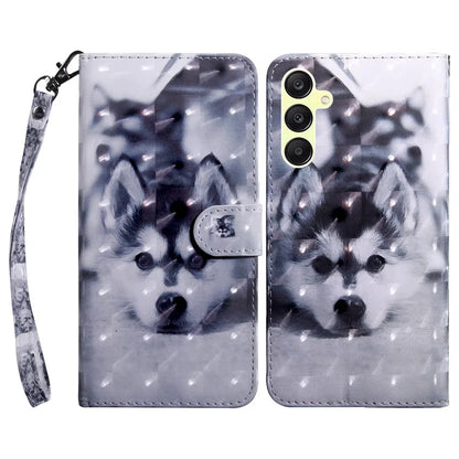 For Samsung Galaxy A25 5G (Global) (161.0 x 76.5 x 8.3mm) Pattern Printing Phone Case with Wrist Strap