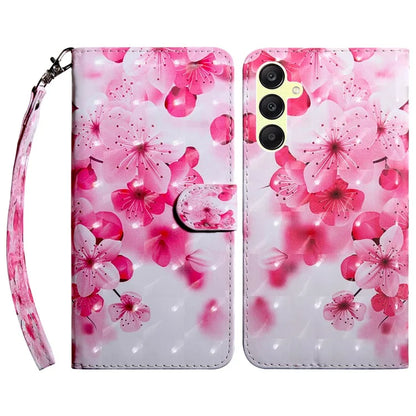 For Samsung Galaxy A25 5G (Global) (161.0 x 76.5 x 8.3mm) Pattern Printing Phone Case with Wrist Strap