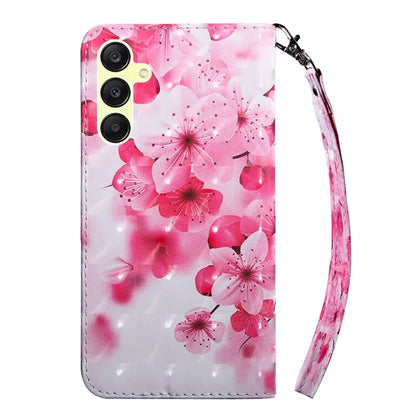 For Samsung Galaxy A25 5G (Global) (161.0 x 76.5 x 8.3mm) Pattern Printing Phone Case with Wrist Strap