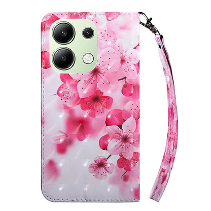 For Xiaomi Redmi Note 13 4G Leather Case 3D Pattern Printing Phone Wallet Cover