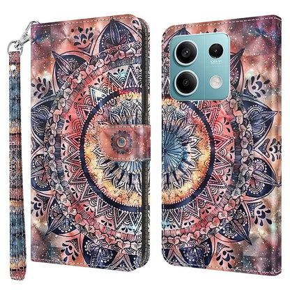For Xiaomi Redmi Note 13 5G Cell Phone Cases 3D Pattern Printing Card Holder Cover