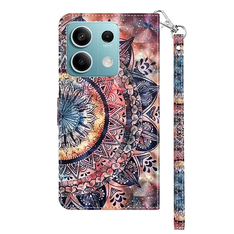 For Xiaomi Redmi Note 13 5G Cell Phone Cases 3D Pattern Printing Card Holder Cover