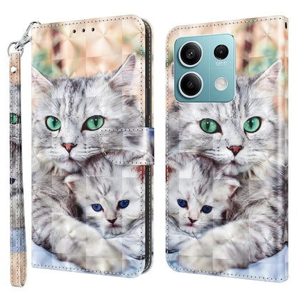 For Xiaomi Redmi Note 13 5G Cell Phone Cases 3D Pattern Printing Card Holder Cover