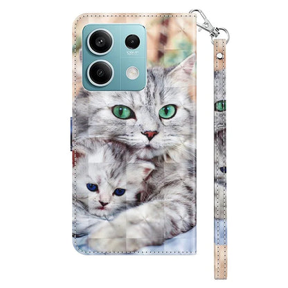 For Xiaomi Redmi Note 13 5G Cell Phone Cases 3D Pattern Printing Card Holder Cover