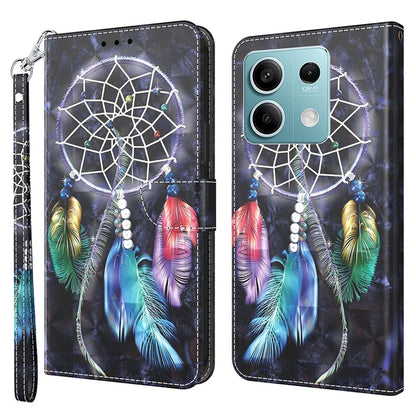 For Xiaomi Redmi Note 13 5G Cell Phone Cases 3D Pattern Printing Card Holder Cover